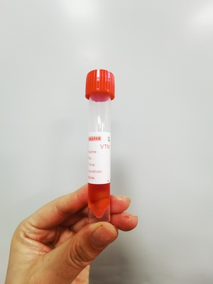 Tube rouge de transport d'écouvillon de spécimen du chapeau 10ml avec la solution 3ml