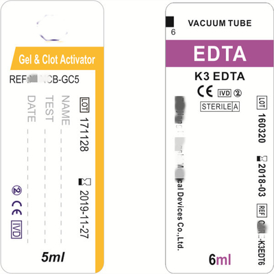 le tube de sang de 50-60mic PRP marque les autocollants médicaux 10000pcs/Roll de label