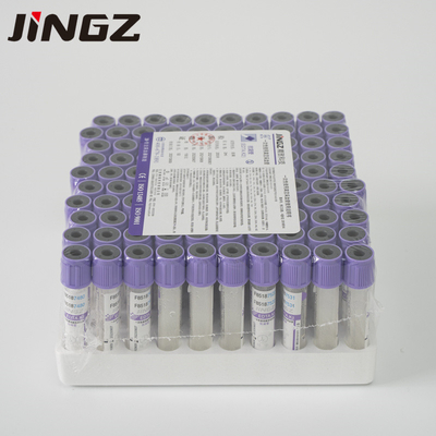 Tube en plastique jetable de collection de sang d'EDTA du coagulant K3 avec l'aiguille