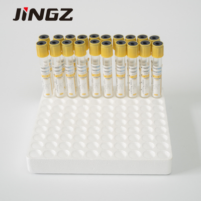 Tube supérieur jaune d'activateur de caillot de gel