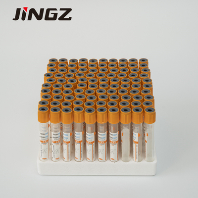 Tube orange de Vacuum de dessus de tube de collection de prise de sang d'essai de biochimie