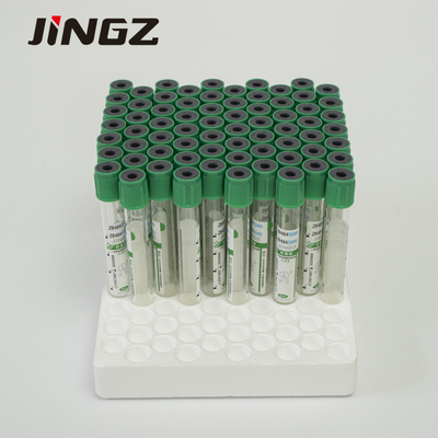 Bouteille vert-foncé à usage unique de collection de prise de sang de tube d'héparine du lithium 2ml-10ml