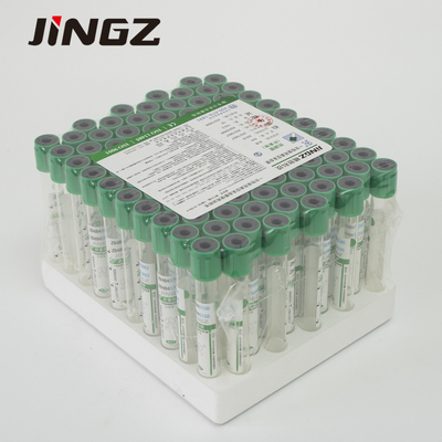 Bouteille vert-foncé à usage unique de collection de prise de sang de tube d'héparine du lithium 2ml-10ml