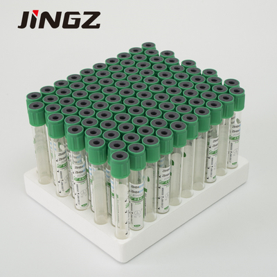 Bouteille vert-foncé à usage unique de collection de prise de sang de tube d'héparine du lithium 2ml-10ml