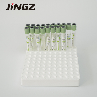 Plastique vert clair en verre du tube 2-10ml de collection de prise de sang d'héparine de sodium