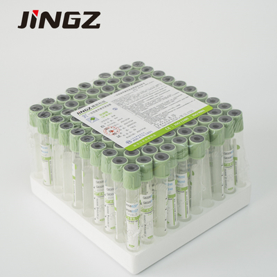 Plastique vert clair en verre du tube 2-10ml de collection de prise de sang d'héparine de sodium