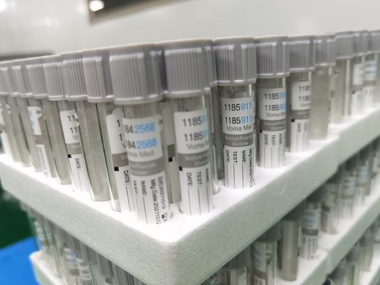 Verre de tube de sucre de tube de collection de sang de fluorure de Grey Cap Vacuum Glucose Tube ou ANIMAL FAMILIER