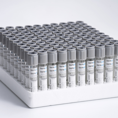 Verre de tube de sucre de tube de collection de sang de fluorure de Grey Cap Vacuum Glucose Tube ou ANIMAL FAMILIER