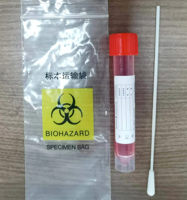 Le virus de pp 5ml-10ml prélevant Kit Vtm Sampling Tube With 2pcs s'est assemblé l'écouvillon