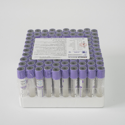 Label pourpre pulvérisé d'OEM de bouteille d'analyse de sang en verre de K3edta Vacuum 2ml