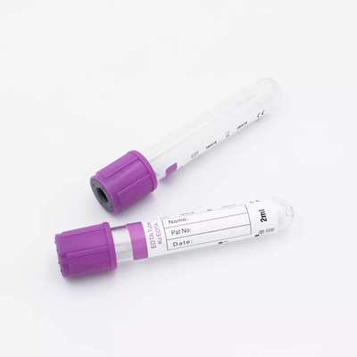 Tube à essai pourpre d'anticoagulant du chapeau K2edta de stérilisation de Radiat 13*75mm