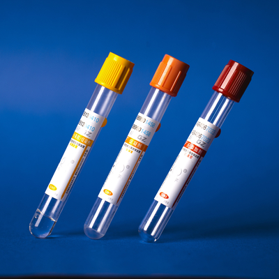 Tubes en plastique de Vacuum de vide de caillot d'activateur de sang de tube rouge de collection