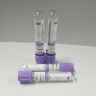 Tube en verre de l'EDTA K3 Vacuum de tube d'EDTA du vide 2ml en hématologie clinique