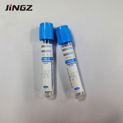 Test de laboratoire Citrate de sodium Prélèvement sanguin sous vide PT tube avec plafond bleu