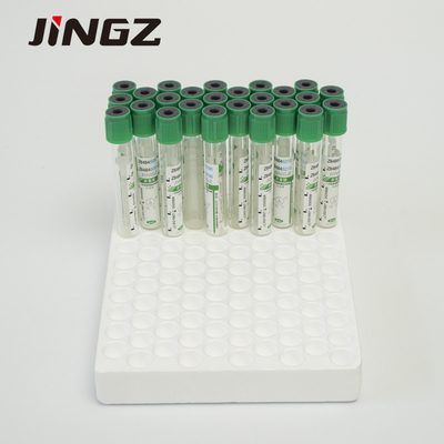 Tubes médicales de prélèvement de sang pour animaux de compagnie / tubes à héparine verts en verre