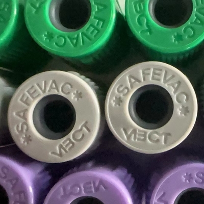 SAFEVAC a fermé le type chapeau de tube de sang avec le bouchon en caoutchouc que Dia.13mm a assemblé le chapeau