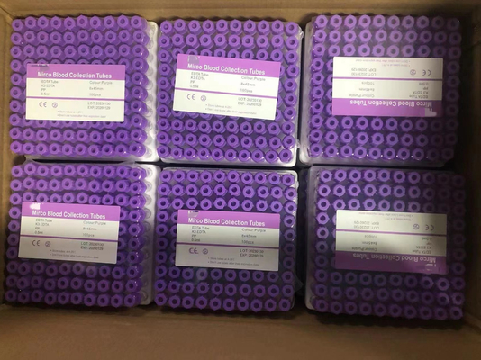 Le tube en verre médical 100pcs/Pack de collection de prise de sang nettoient à l'aspirateur le volume selon le niveau de la mer