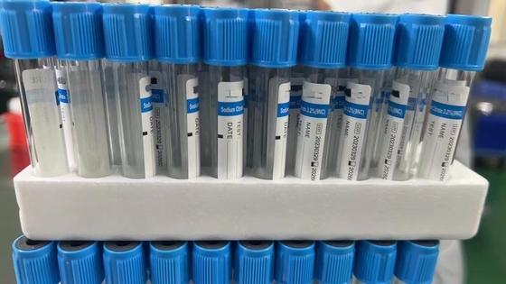 Activateur de caillot de bouteille d'analyse de sang d'OEM 100pcs/Rack/citrate sodique/héparine/fluorure provoquant une dépendance