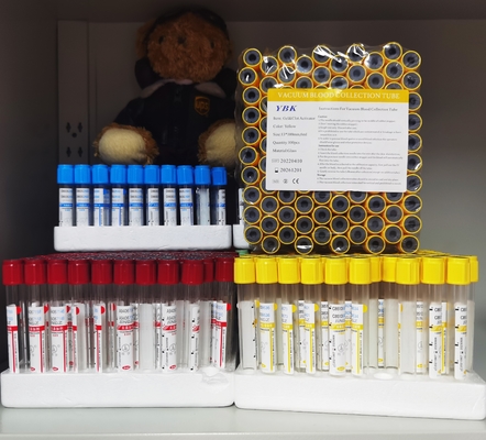 Tube de collection de prise de sang d'EDTA avec l'activateur de caillot/citrate sodique/héparine/fluorure 2-10ml