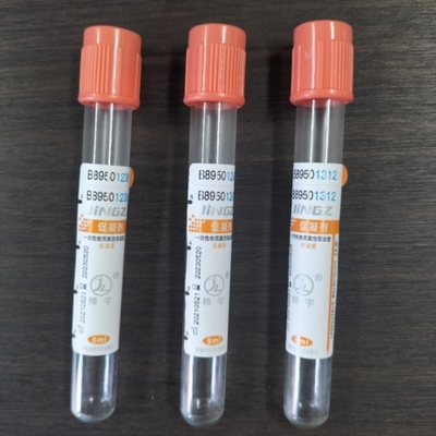 Tubes de coagulation rouges avec activateur de caillot 4 ml Tubes à vide en verre pour animaux