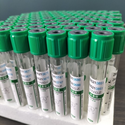 Vacuum Vial de test sanguin Lithium tube héparine OEM Étiquette 100 pièces Pack 1-10 ml