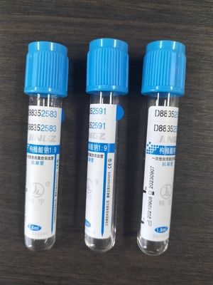 Tubes de prélèvement de sang au citrate de sodium bleu 1,8 ml à 4,5 ml