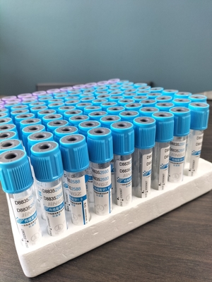Test de laboratoire Citrate de sodium Prélèvement sanguin sous vide PT tube avec plafond bleu