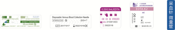 Étiquette étanche pour les tubes de prélèvement sanguin médicaux Étiquette de tubes sanguins