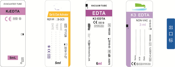 Étiquette étanche pour les tubes de prélèvement sanguin médicaux Étiquette de tubes sanguins