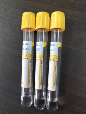 Activateur de caillot de gel stérile à plafond jaune SST Tubo de prélèvement de sang sous vide pour l' hôpital