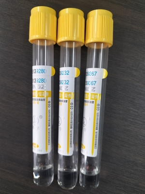Tubes de prélèvement sanguin médical à gel jaune 2 ml-10 ml