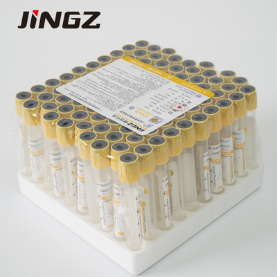 Tubes médicales de prélèvement de sang sous vide 2-10 ml Tubes à gel avec sommet jaune