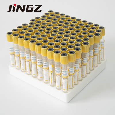 Tubes médicales de prélèvement de sang sous vide 2-10 ml Tubes à gel avec sommet jaune