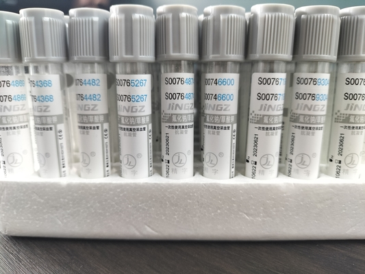 Tube à glucose à capuche grise 2 ml-10 ml pour le prélèvement sanguin médical