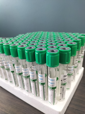 Tubes à héparine de sodium à capuche verte de 2 ml à 10 ml pour tubes à essai de prélèvement de sang médical