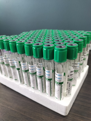 Tubes à héparine de sodium à capuche verte de 2 ml à 10 ml pour tubes à essai de prélèvement de sang médical
