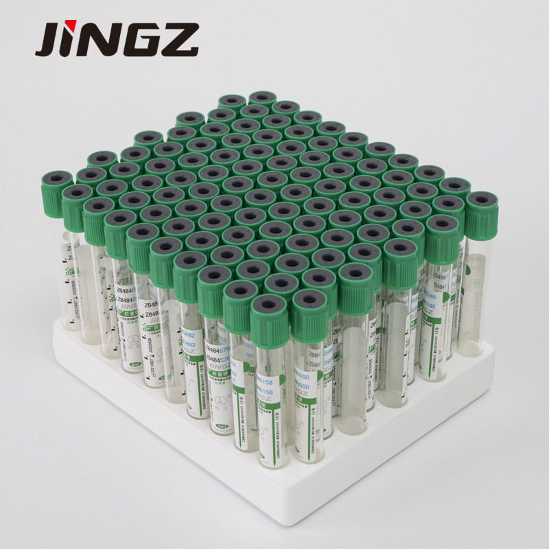 tube supérieur vert d'héparine de lithium de 13*75mm tubes de sang de 4 ml pour les essais biochimiques