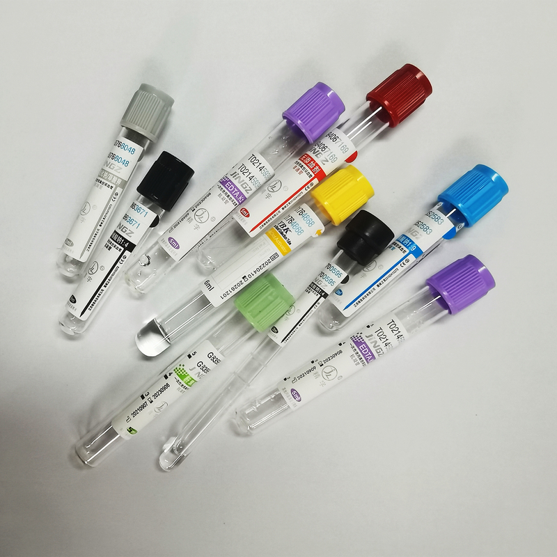 Tube d'EDTA de JINGZ 0.5ml-10ml K2 pour le vide d'analyse de sang selon l'altitude