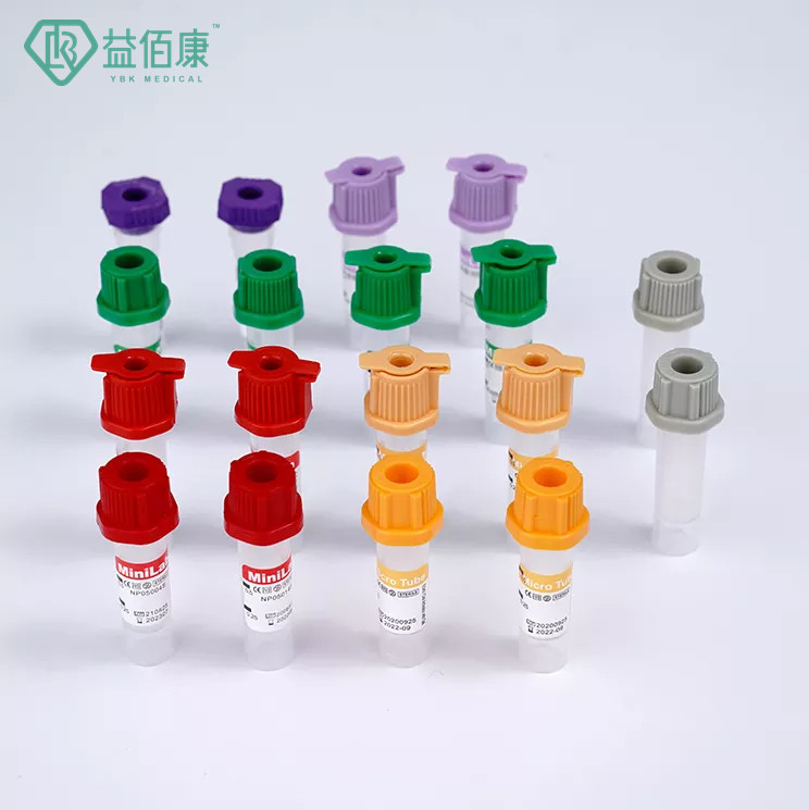 les tubes pédiatriques d'aspiration de sang de 0.25ml 0.5ml 0.1ml nettoient à l'aspirateur non le tube d'analyse de sang d'EDTA
