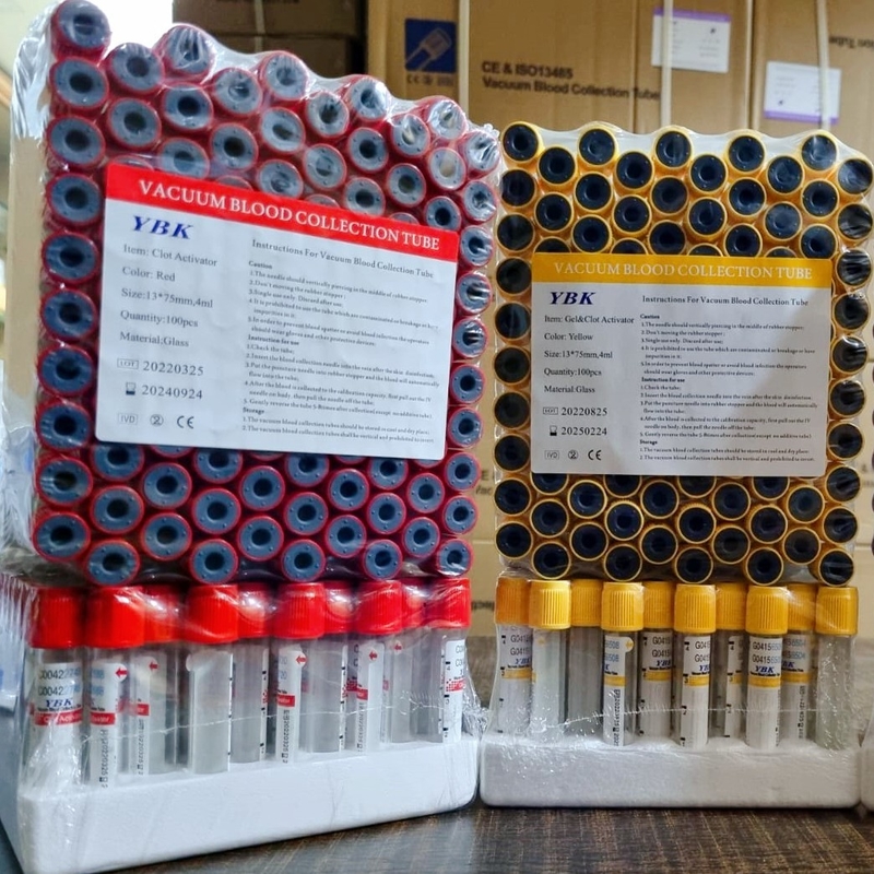 Tubes de collection de prise de sang de vide avec la couleur pourpre noire vert-bleu jaune rouge