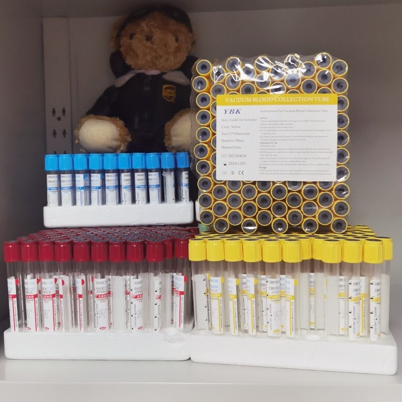 Activateur de caillot de bouteille d'analyse de sang d'OEM 100pcs/Rack/citrate sodique/héparine/fluorure provoquant une dépendance