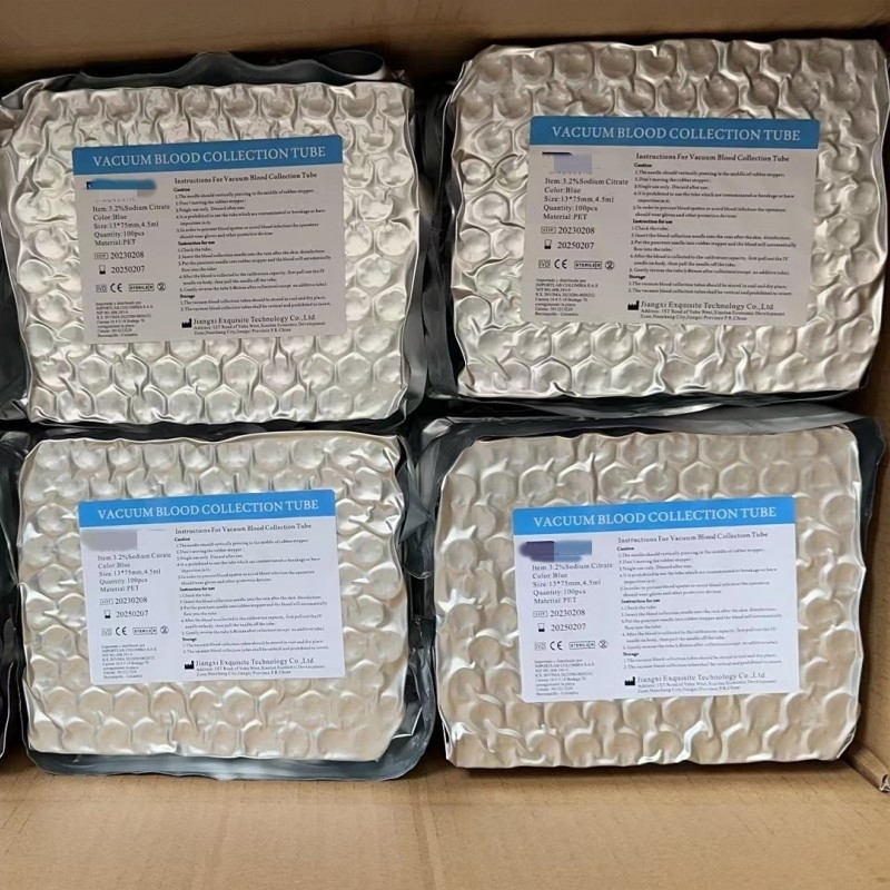 Tubes de prélèvement sanguin de type vide de citrate de sodium 9NC en 100/boîte