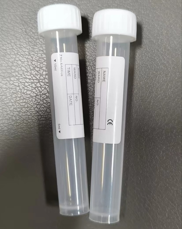 Tubes d'essai à capuche blanche 10 ml 16*100 mm pour le transport d'échantillons en laboratoire